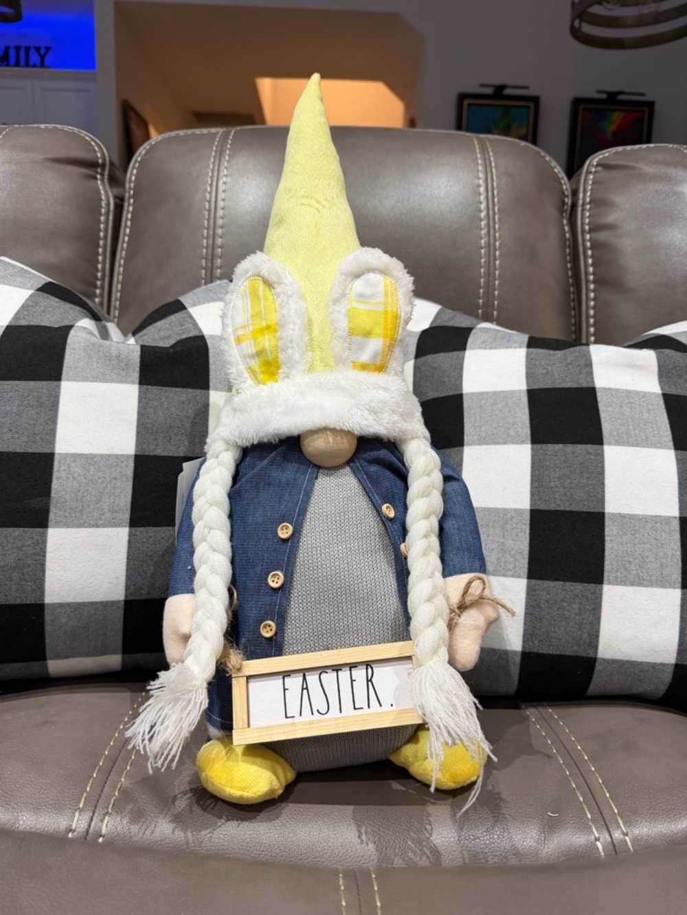 Rae Dunn Yellow Bunny Gnome Easter Decoration